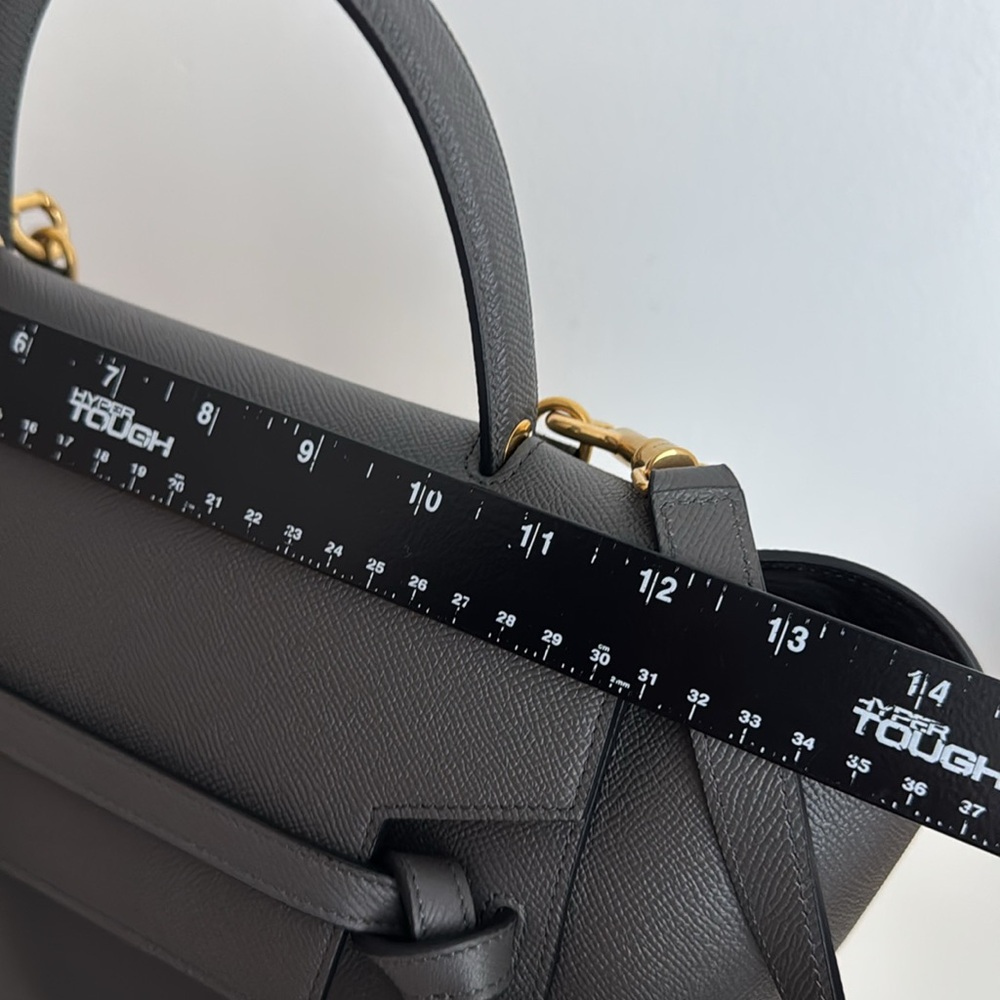 Celine *NEW* Grey Top Handle Leather Bag with Shoulder Strap & Dust Cover - Picture 8 of 14